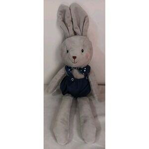 Spark Create Imagine Gray Bunny Rattle Toy Plush Rabbit Stuffed Animal Baby